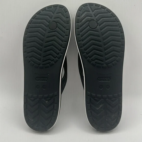 Crocs Crocband Flip Flops Womens Size 10 Sandals Graphite Black Waterproof Thong - Picture 12 of 12